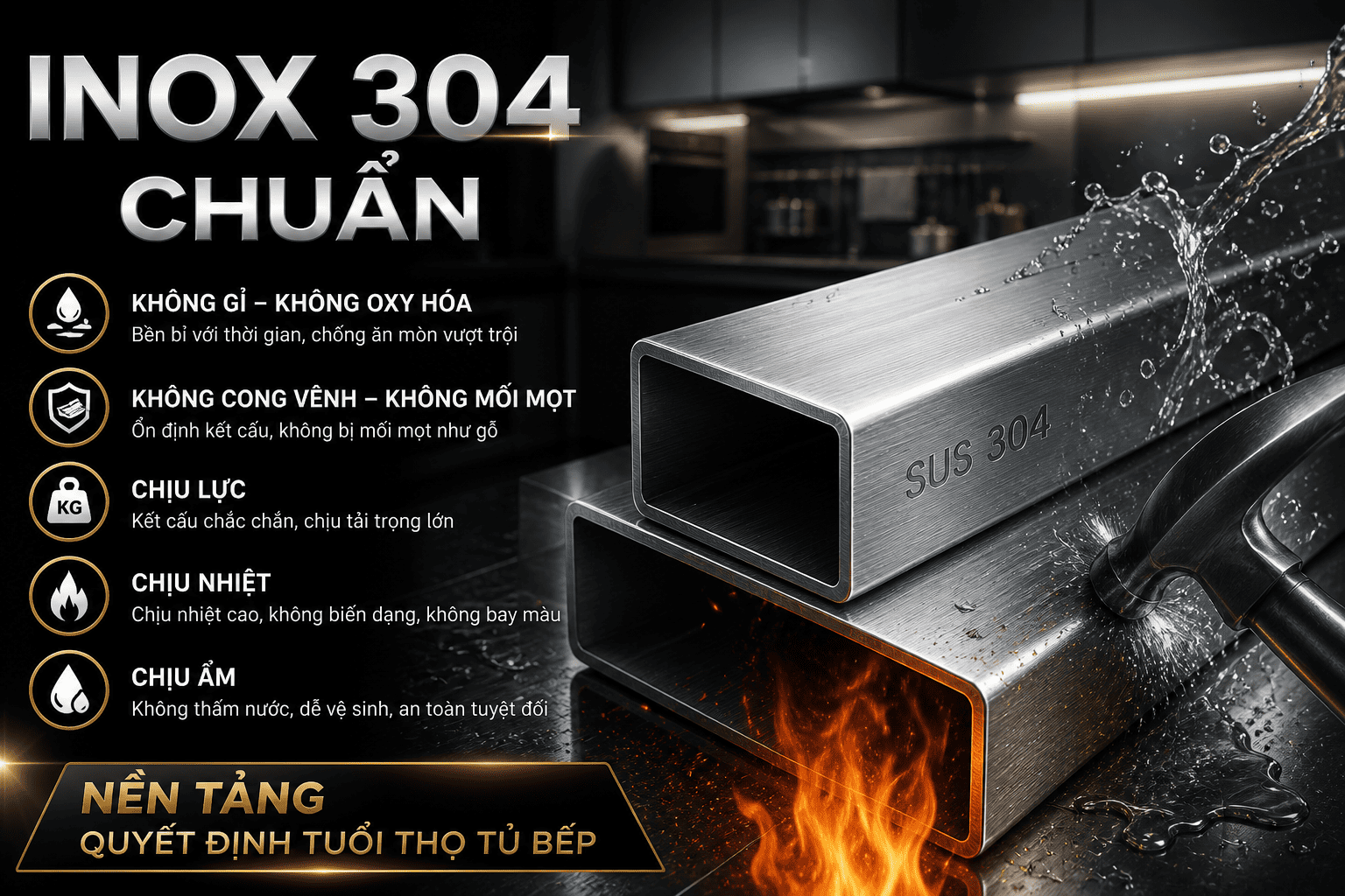 chất liệu inox 304
