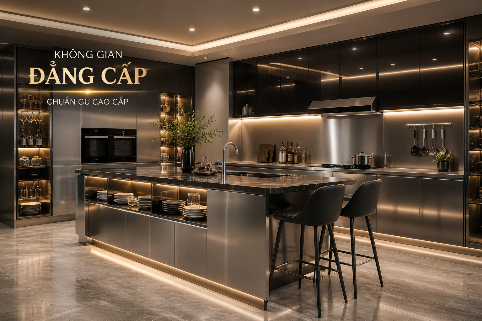tủ bếp inox
